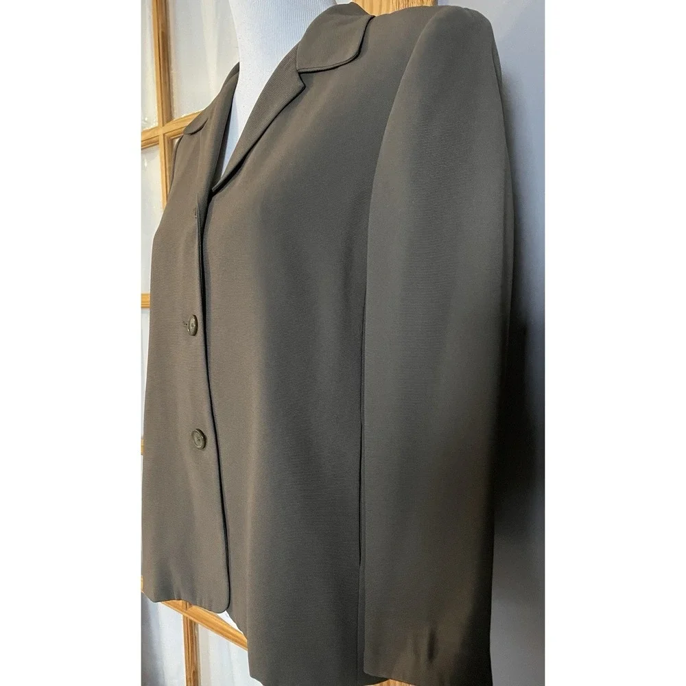 70s Rafaela 2Pc Tailored Pantsuit Womens Sz 6/8 Taupe Beige Career Business READ - Picture 3 of 16